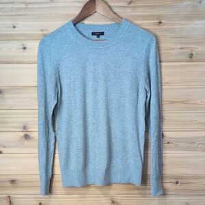 Quince Sweater Womens Small Gray Lightweight Cotton Cashmere Sweater Crew Neck